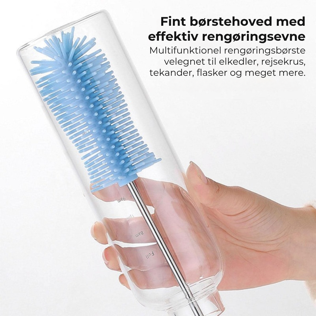 Roterende silikoneflaske- og glasbørste
