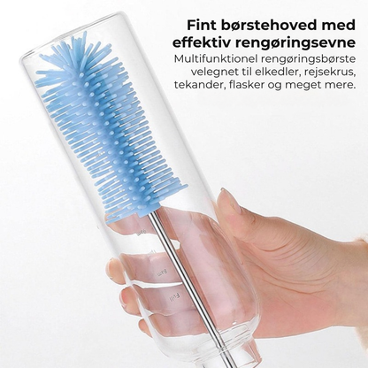 Roterende silikoneflaske- og glasbørste