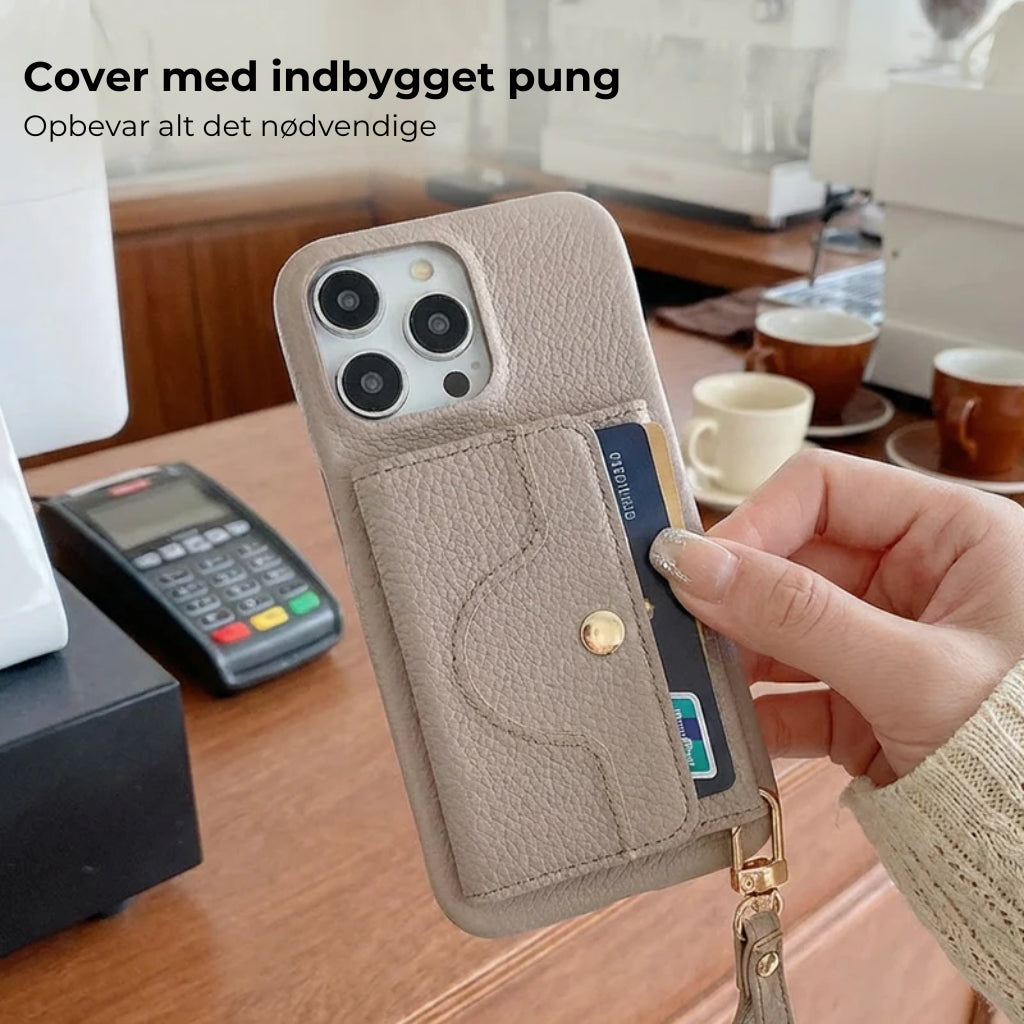 🔥📱 iPhone-cover til kvinder med indbygget pung