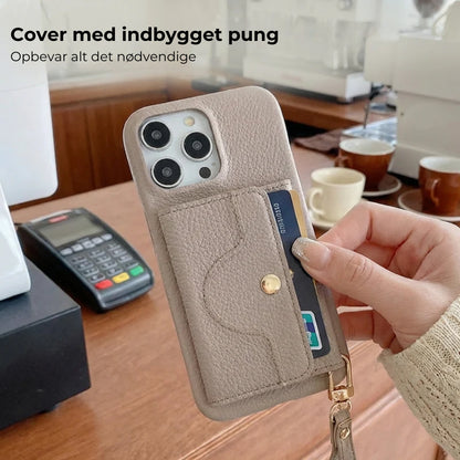 🔥📱 iPhone-cover til kvinder med indbygget pung