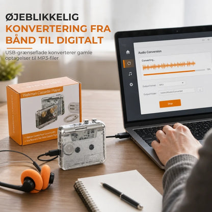 2-i-1 kassetteafspiller og kassette-til-MP3-konverter
