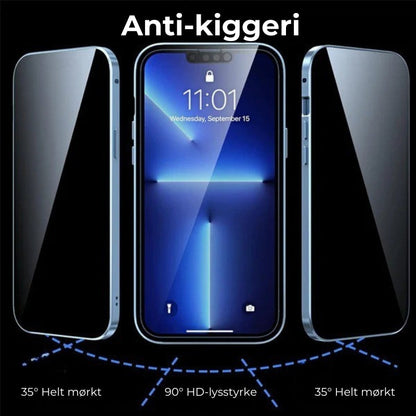 Dobbeltsidet iPhone Magnetic hærdet glas fuldt beskyttende etui