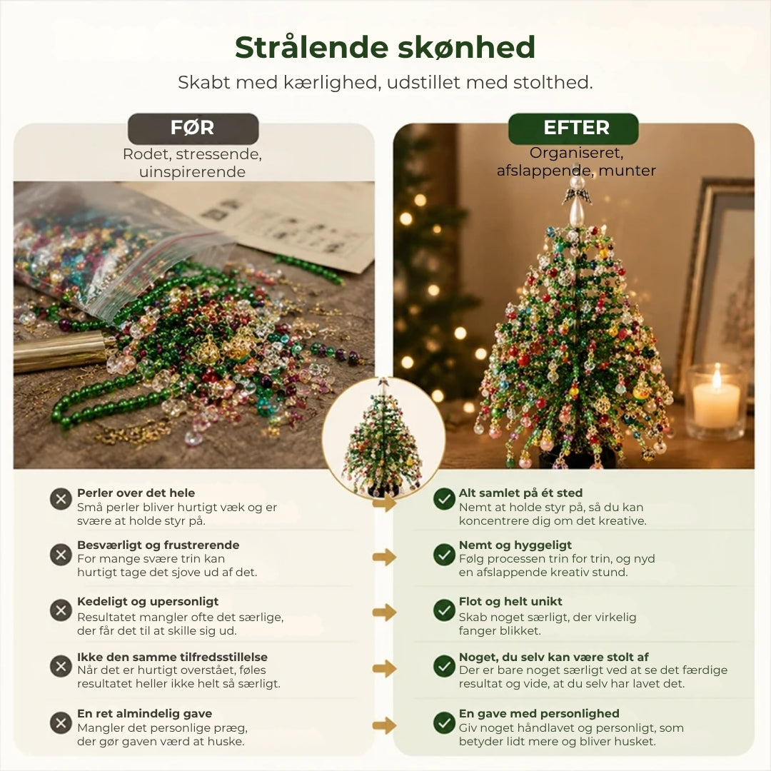 Gør-det-selv-sæt til perle-juletræ