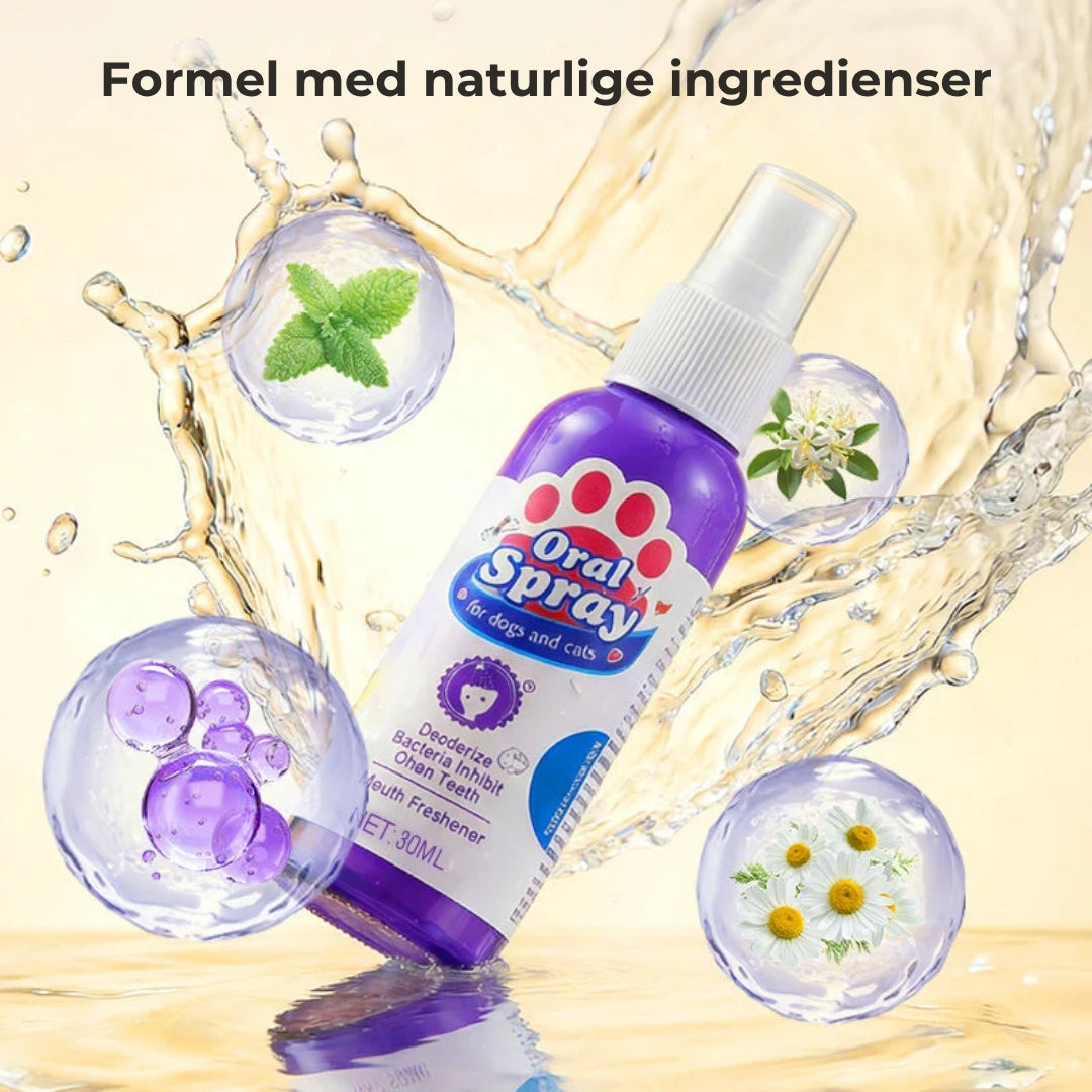 Tandrensningsspray til kæledyr