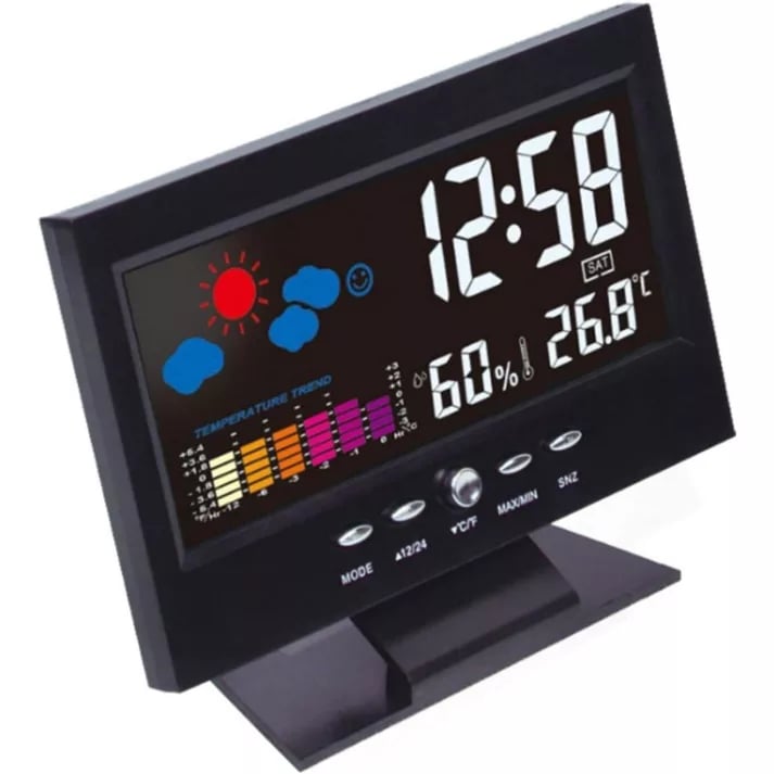 Digitalt LED-Vejrur