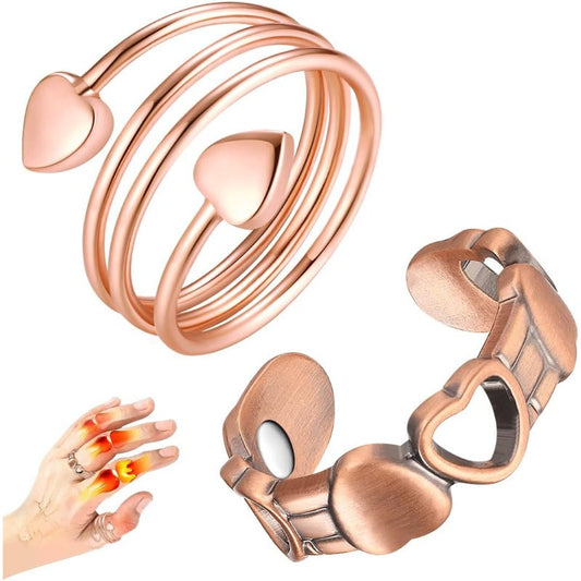 Wellness-ring i kobber – magnetisk og justerbar