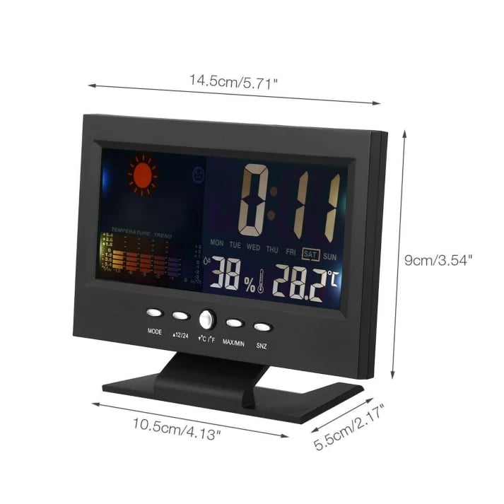 Digitalt LED-Vejrur