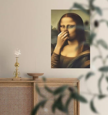 Mona Lisa på lærred (ramme medfølger ikke)