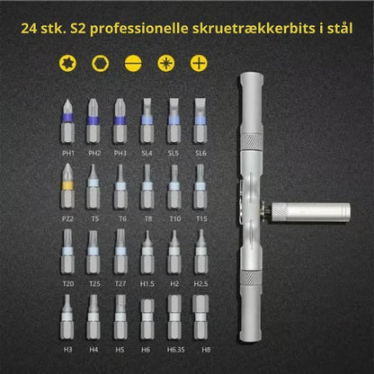 24-i-1 kompakt skruetrækkersæt