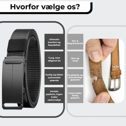 Stretch-fit taktisk bælte – let og holdbart bælte til friluftsliv, arbejde og daglig brug