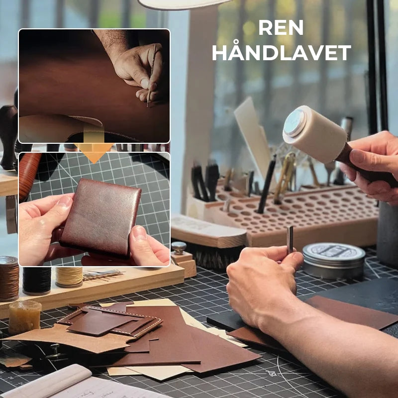 Vintage håndlavet læderpung