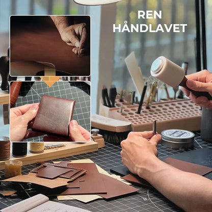 Vintage håndlavet læderpung