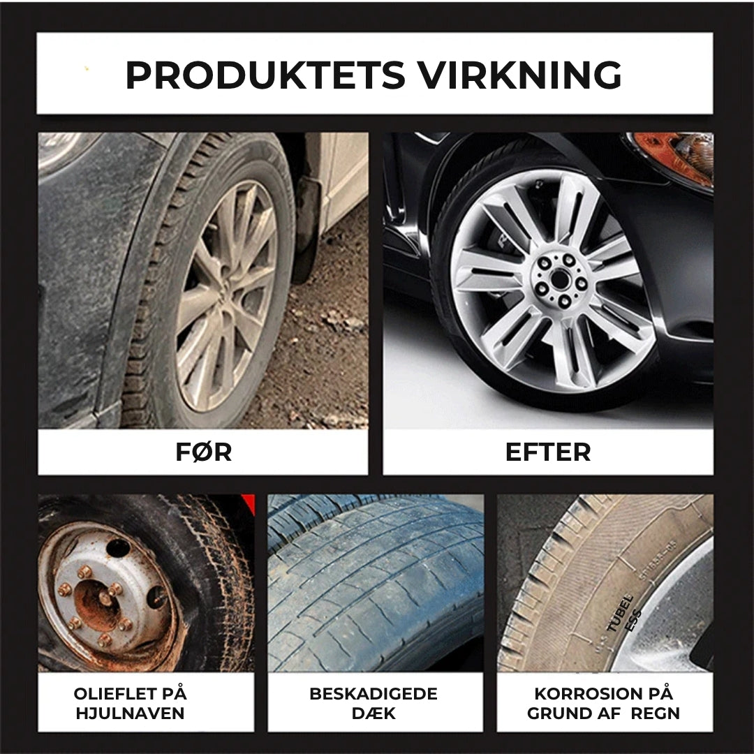 Pleje- og vedligeholdelsescreme til bildæk