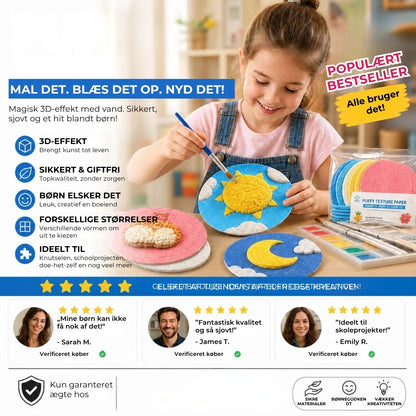 Magisk 3D-malepapir med skumtekstur – 20 stk.