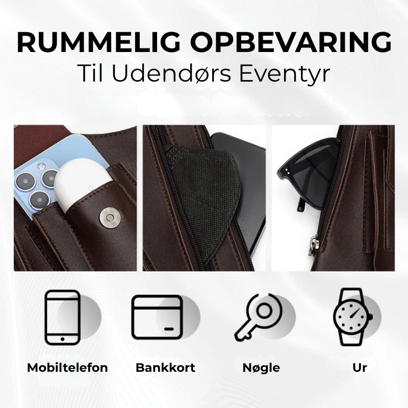 Tyverisikret skuldertaske til mænd