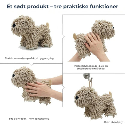 Sødt hunde mikrofiberhåndklæde