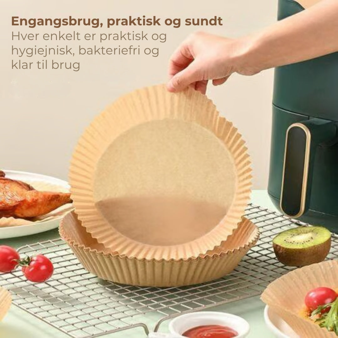 Bagepapir til airfryer – 100 stk.