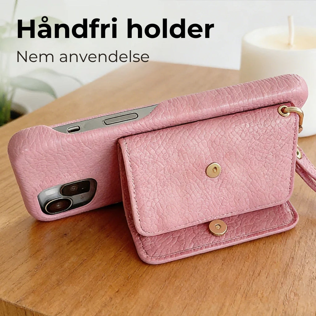 🔥📱 iPhone-cover til kvinder med indbygget pung