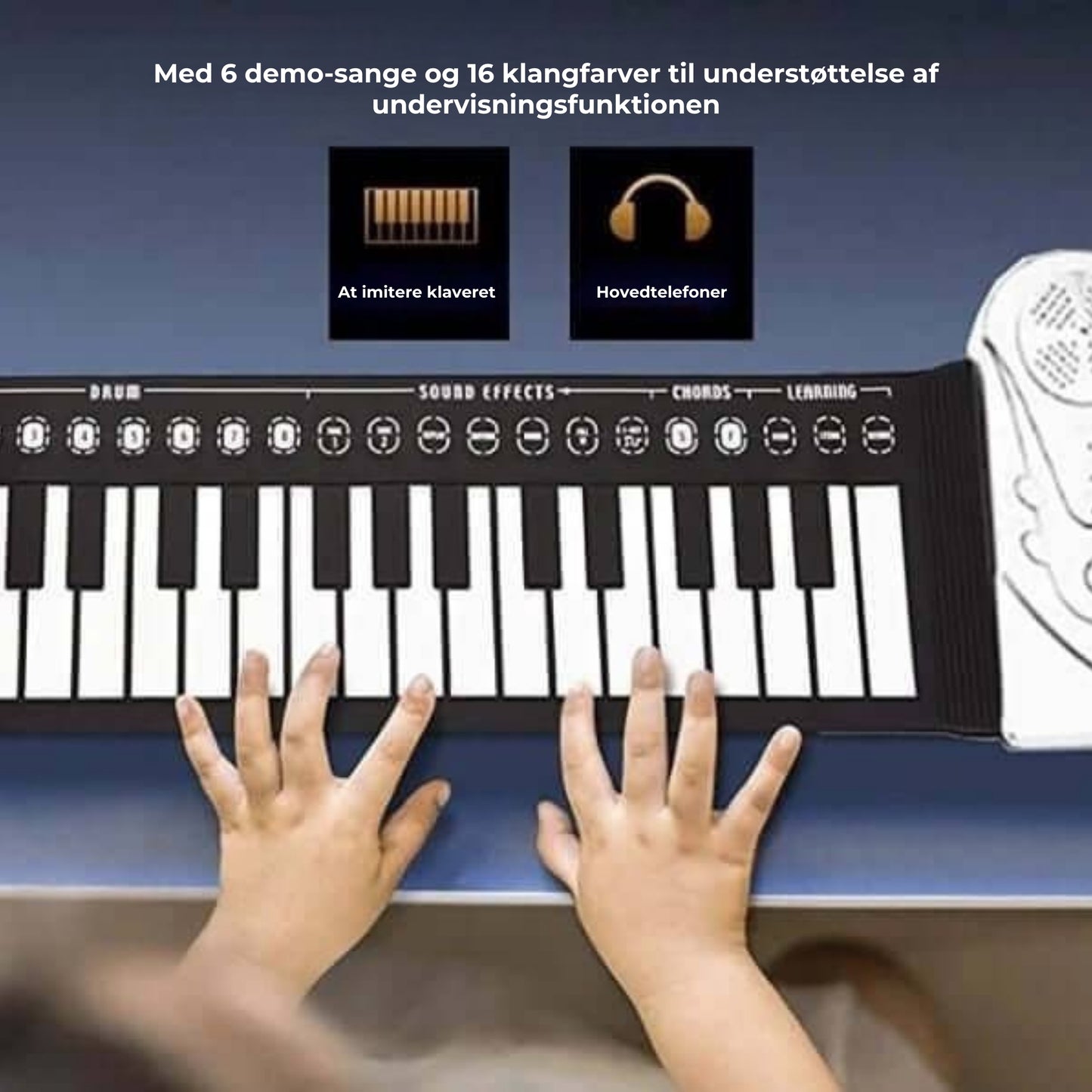 Oprulleligt, bærbart klaver