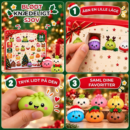 Squishy Dumpling-julekalender med 24 bløde squishies