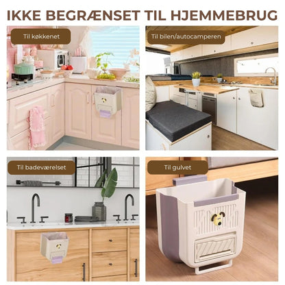 Pladsbesparende skraldespand