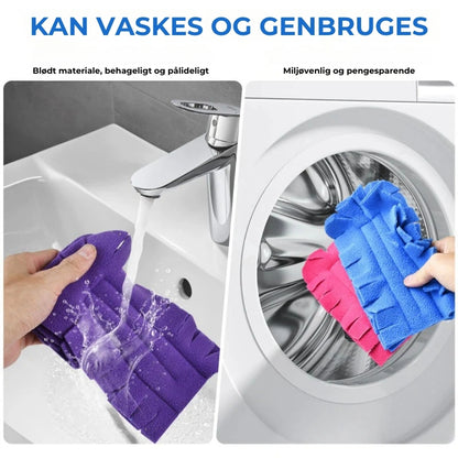 Sæt med genanvendelige fleece-støveklude