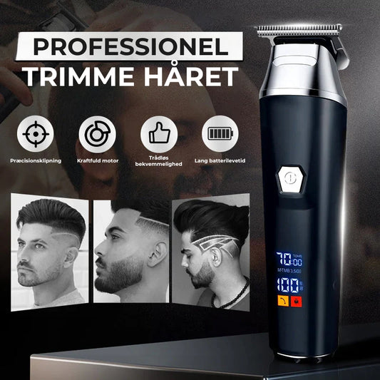 ClipPro™ | Professionel hårtrimmer med LCD-skærm
