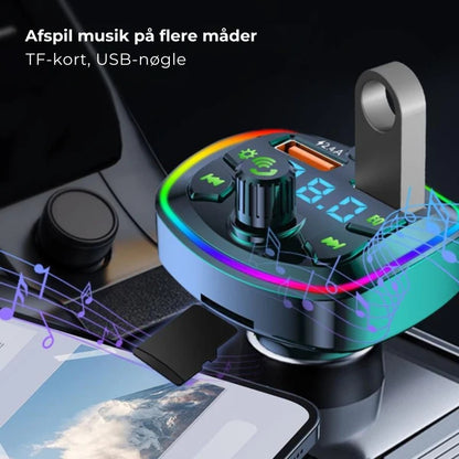 Bluetooth FM-biladapter og -oplader