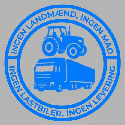 Ingen landmænd, ingen mad; ingen lastbiler, ingen levering. Vinylklistermærke – 140 mm klistermærke