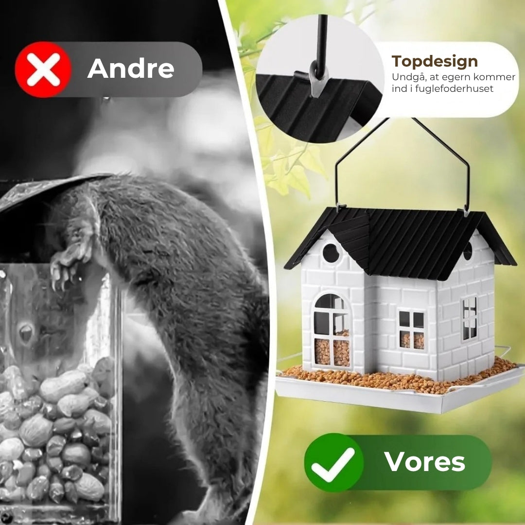 🕊️ Solcelledrevet fuglehus – automatisk belysning