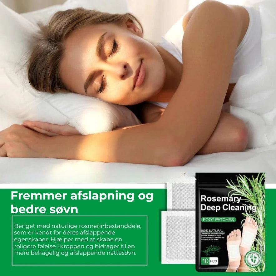Rosmarin- og ingefærplastre til fødderne (10 stk.)