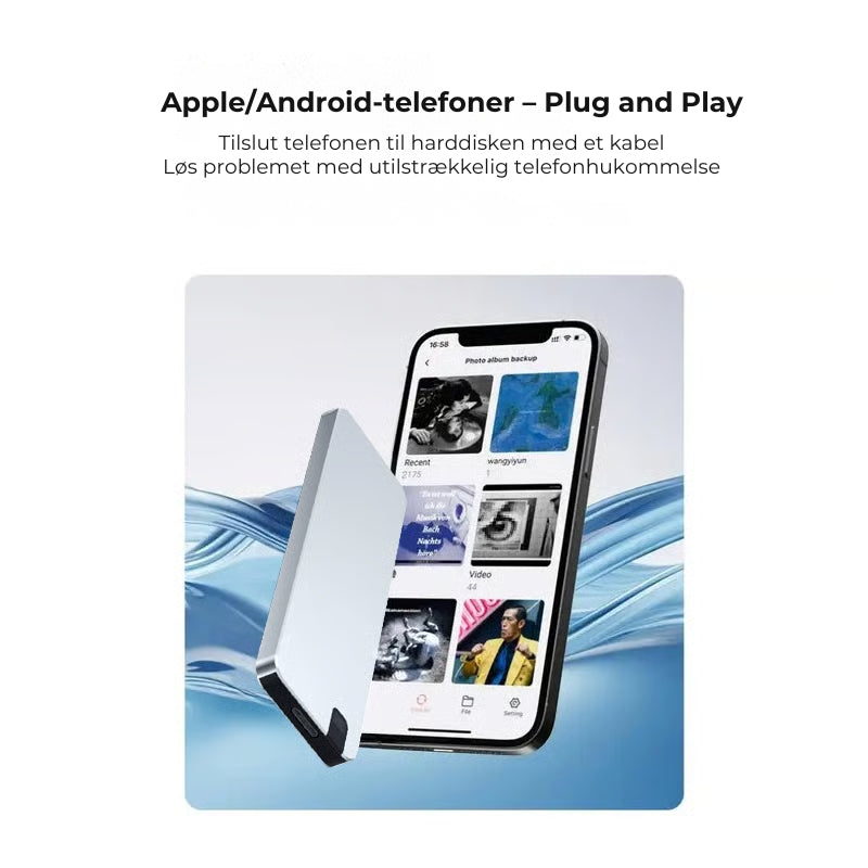 Ekstern højhastighedsopbevaring via USB 3.0