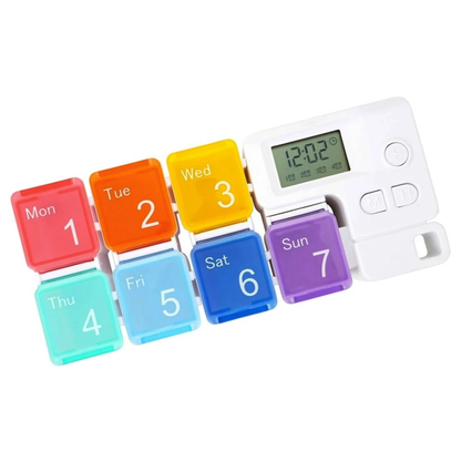 Ugentlig pilleplanlægger med vækkeur