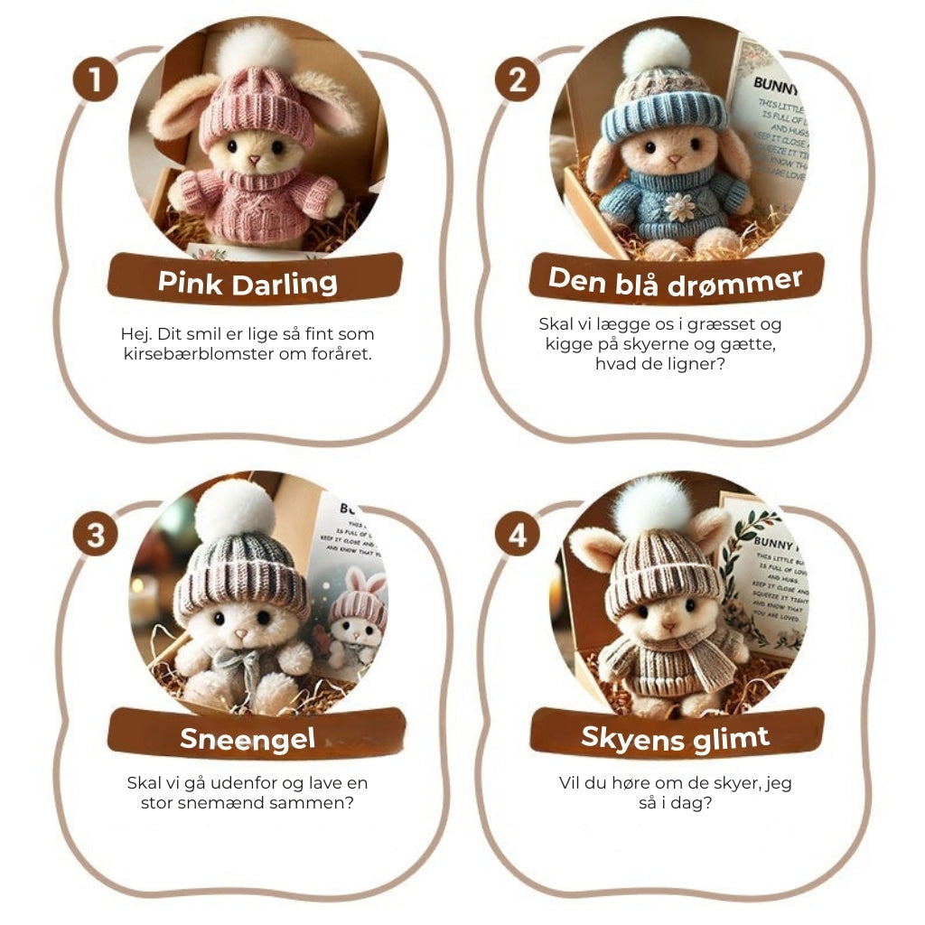 🐇 Påsketilbud på håndlavede mini-kaninbamser