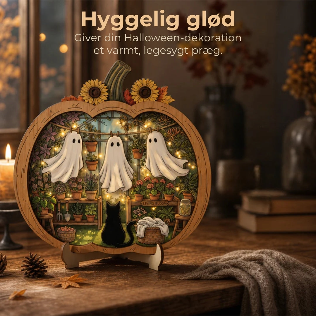 Halloween-græskar i træ
