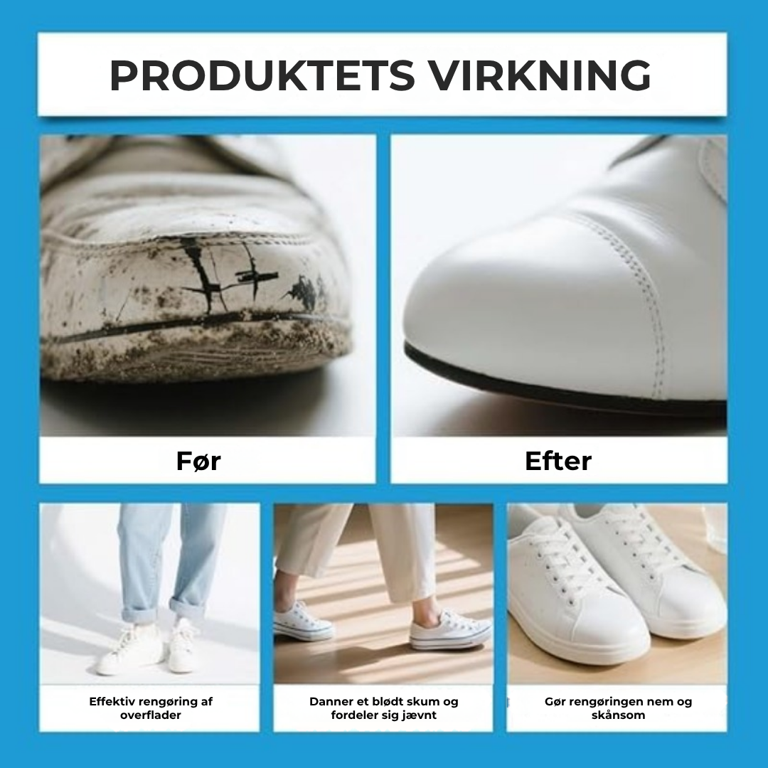 Rengøringscreme til hvide sko
