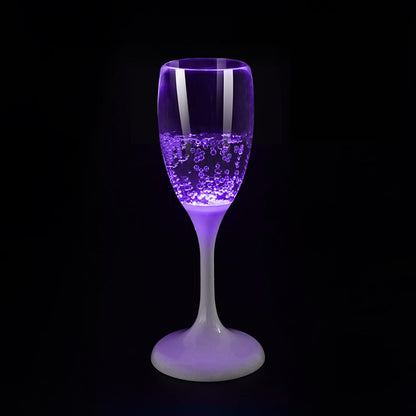 LED-belyste glas til vin og champagne