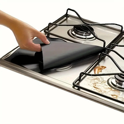 Varmebestandige non-stick-beskyttere til gaskomfur, 4 stk.