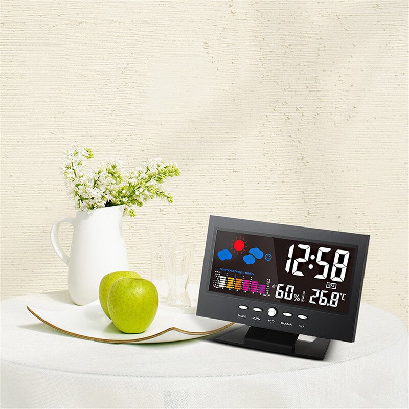 Digitalt LED-Vejrur