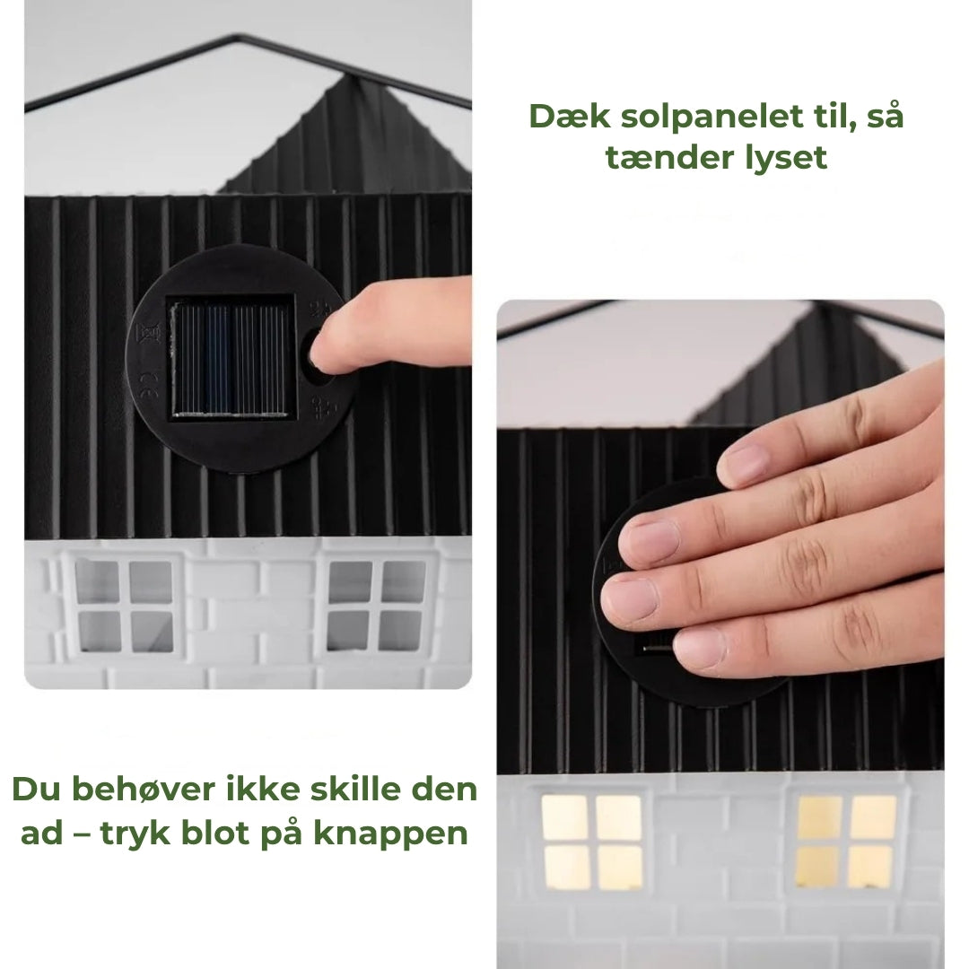 🕊️ Solcelledrevet fuglehus – automatisk belysning