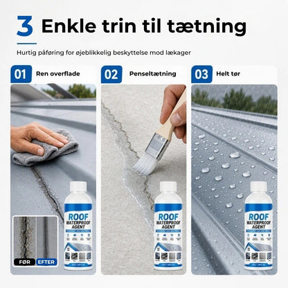 Tagforseglingskit med pensel – gennemsigtig og vandtæt