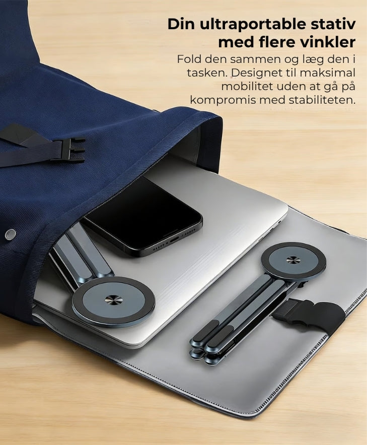 3-i-1 sammenklappelig magnetisk elektronikholder