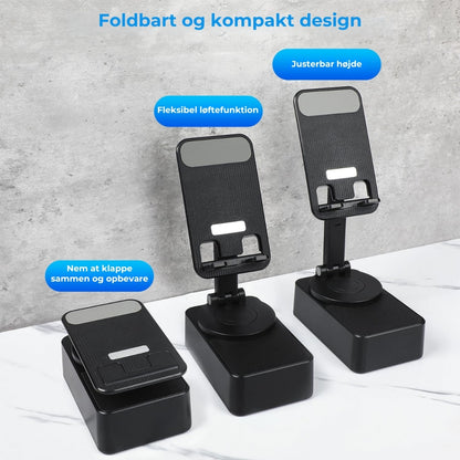 3-i-1 højttalerstativ med indbygget powerbank