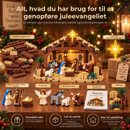 Julekrybbe med lys - byg selv