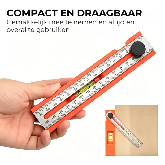 Multifunktionelt dybdemåler med vaterpas