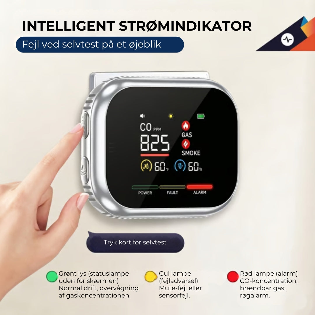 6-i-1 smart sikkerhedsdetektor – op til 12 gasser, der kan detekteres