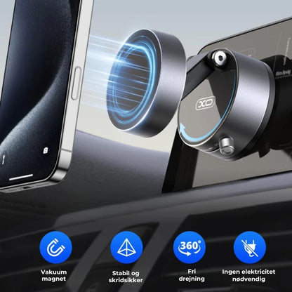 Magnetisk og foldbar telefonholder med sugekop