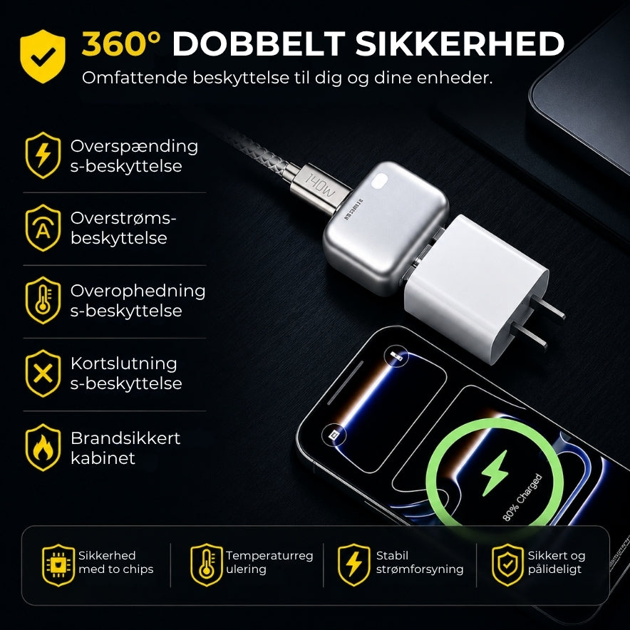 Automatisk slukning af opladeren | Beskyttelse mod overopladning