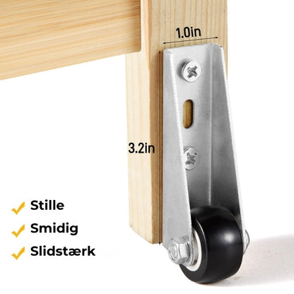 Smidige svinghjul til møbler og døre – 2 stk.