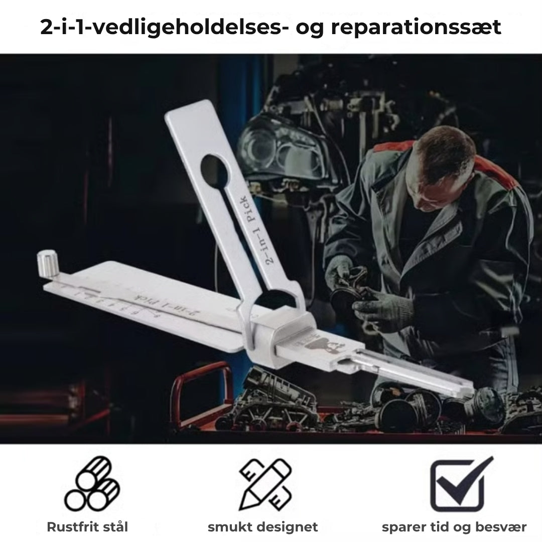 Lockpick-sæt i rustfrit stål